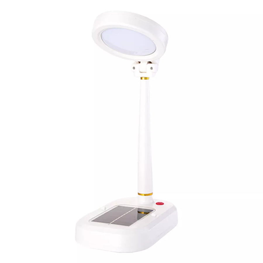 Lampa ventilator 2-în-1 cu panou solar și USB