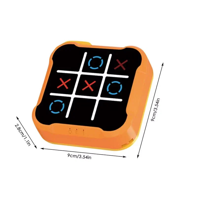 Joc electronic X și O – 4 în 1, consolă portabilă educativă pentru copii și adulți