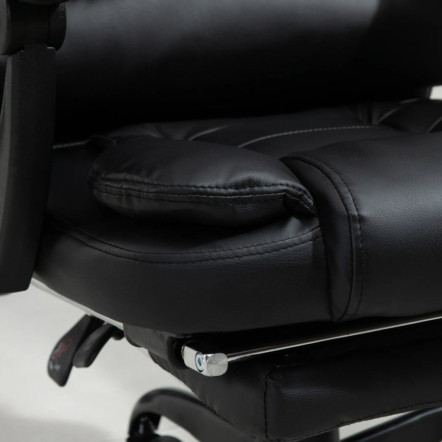 Scaun de Birou Ergonomic Directorial, Piele Ecologică, Recliner și Suport pentru Picioare