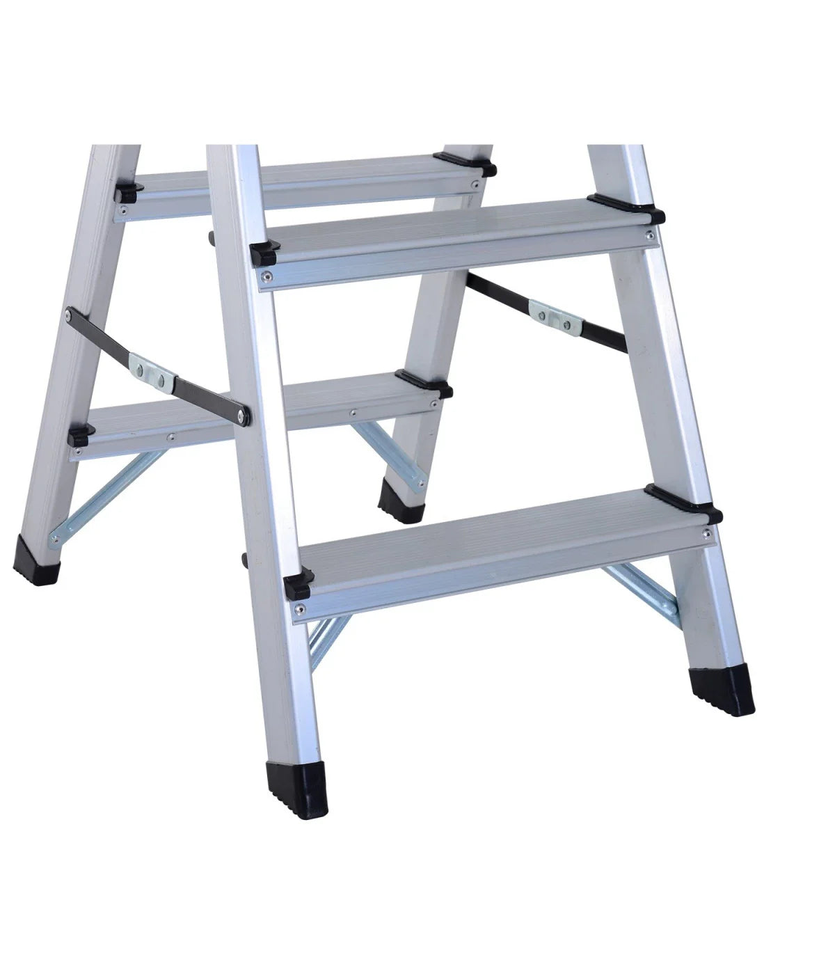 Scara aluminiu 3 trepte pliabila – usoara, stabila, antiderapanta, 150 kg