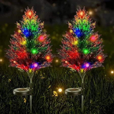 Set 2 x Copac Solar Model Tuia 70 Ramuri 80cm cu LED Multicolor Panou Solar