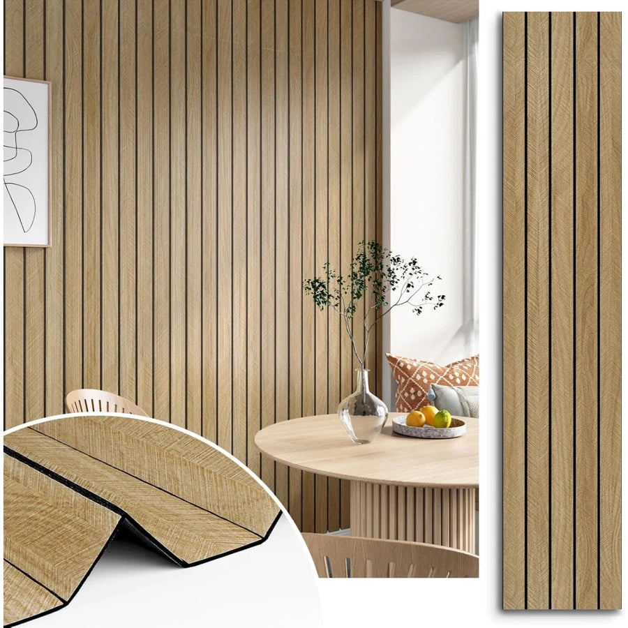 Tapet decorativ autoadeziv, aspect lemn vertical, 30x60cm, model 3D modern, pentru perete interior