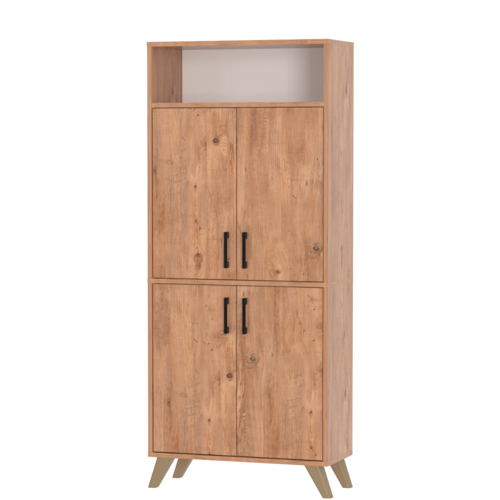 RESIGILAT - Pantofar modern 72x32x170 cm, cu 4 usi si 9 rafturi, pentru hol, intrare sau depozitare incaltaminte
