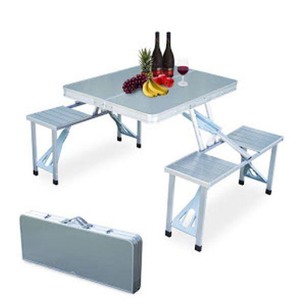 Masa pliabila picnic tip geamantan - Model aluminiu - Tenq.ro