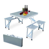 Masa pliabila picnic tip geamantan - Model aluminiu - Tenq.ro