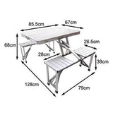 Masa pliabila picnic tip geamantan - Model aluminiu - Tenq.ro