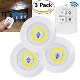 Set 3 lampi LED 3W COB cu telecomanda - Tenq.ro