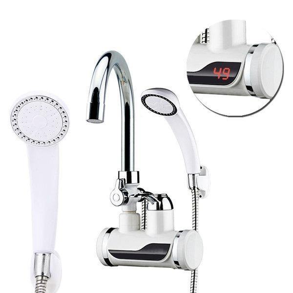 Robinet electric instant apa calda cu display si furtun pentru dus - Tenq.ro