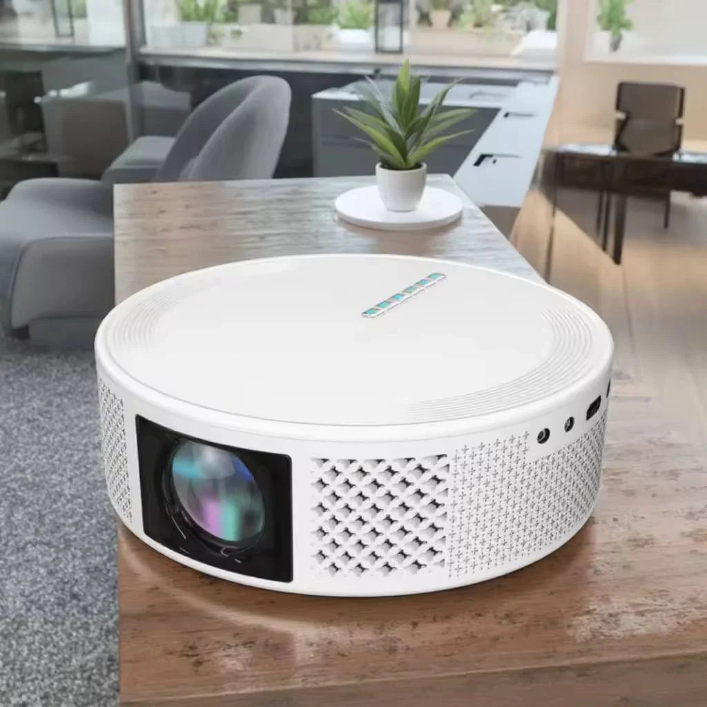 Video proiector Wireless Smartix T269 Full HD 1080p, Wi-Fi + BT 5.0 Dual Band, 25DB, Ecran mare de 200 inch, Alb